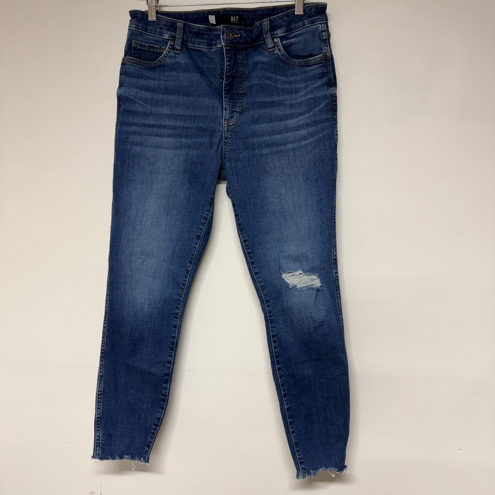 Kut From the Kloth Donna Ankle Skinny Size 10 Womens High Rise Medium Wash Blue